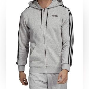 adidas mens Essentials 3-stripes Fleece Hoodie Size M